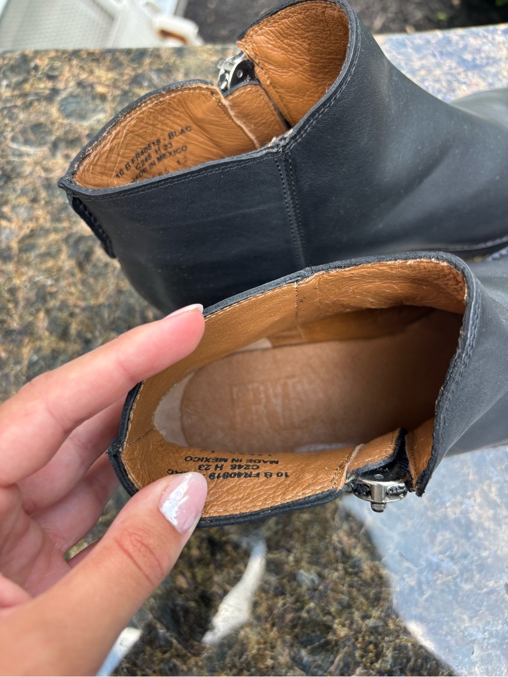 Frye Madison Moto Shootie Women’s Black Leather Bootie with Side Zip size 10 - Picture 8 of 9